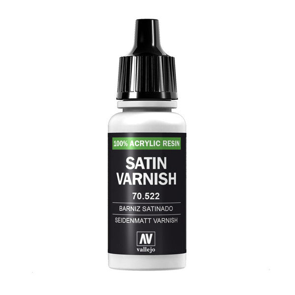 Vallejo Non-Yellowing Mc Aux Permanent Satin Varnish Acrylic Finish