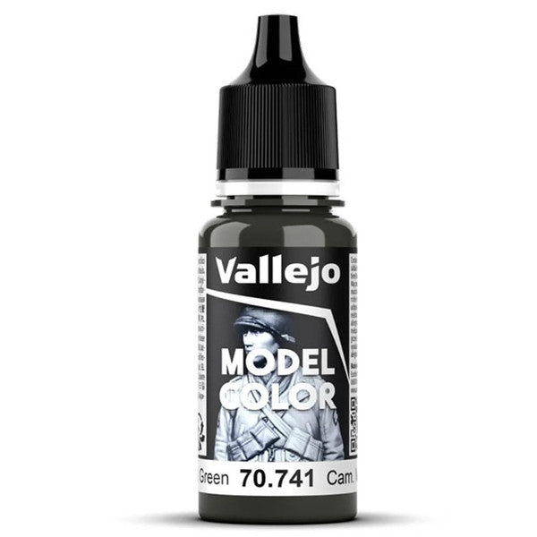 Vallejo Model Color Matte Opaque Acrylic Paint 18ml Cam Black Green Main image