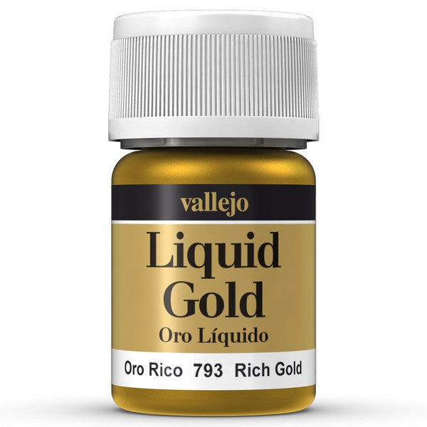 Vallejo Mc Alc Metal Highly Pigmented Rich Gold Liquid 35ml