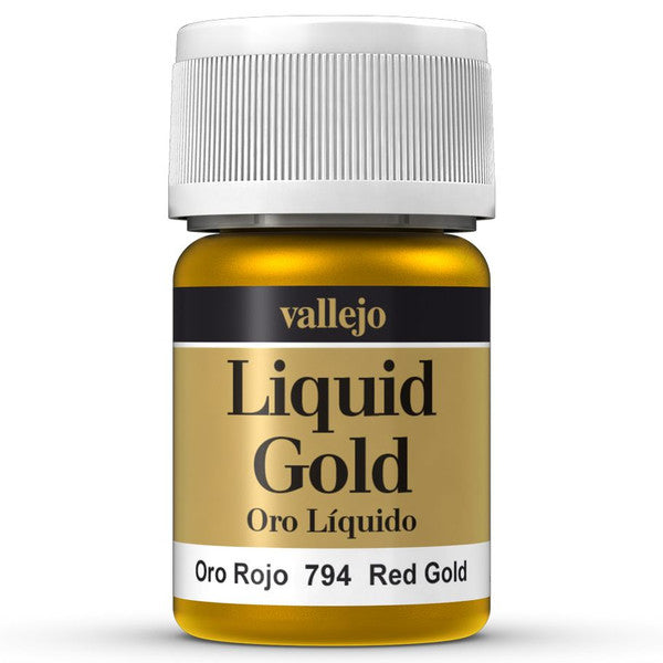 Vallejo Metal Red Gold Highly Pigmented Waterproof Paint 35ml