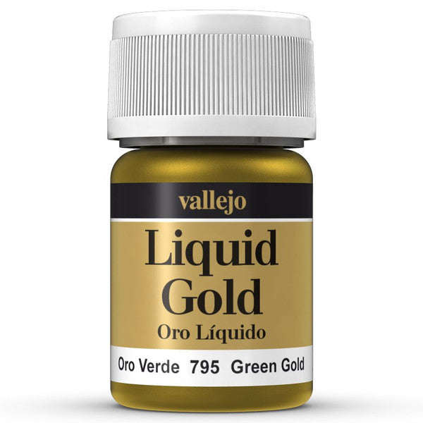 Vallejo Metal Green Gold Highly Pigmented Waterproof Paint 35ml