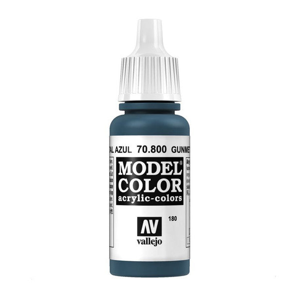 Vallejo Metallic Gunmetal Blue Acrylic Paint 18ml