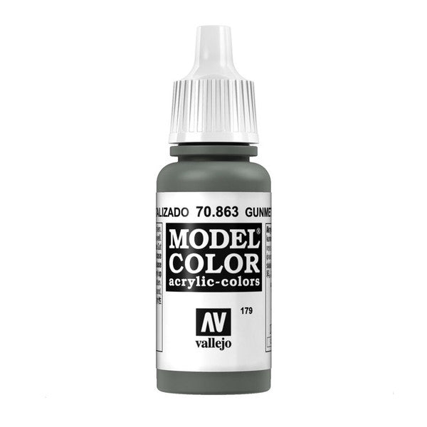 Vallejo Metallic Gunmetal Grey Acrylic Paint 18ml Main image