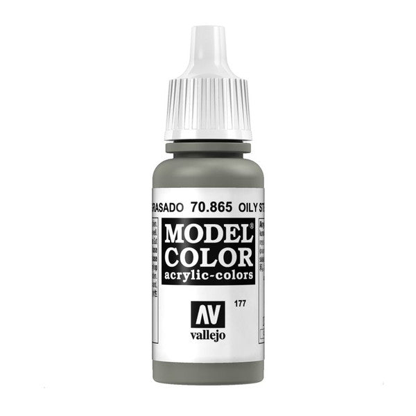 Vallejo Metallic Oily Steel Acrylic Paint 18ml Main image