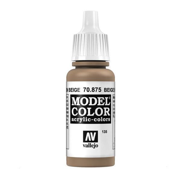 Vallejo Matt Beige Brown Acrylic Paint 18ml