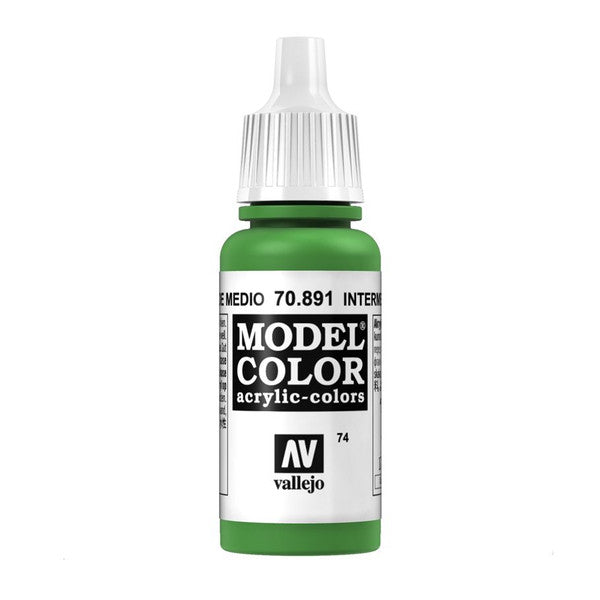 Vallejo Model Color Matt Intermediate Green Acrylic Paint 18ml