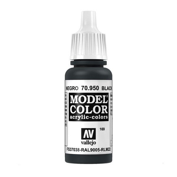 Vallejo Mc Matt Black Model Color Paint 18ml