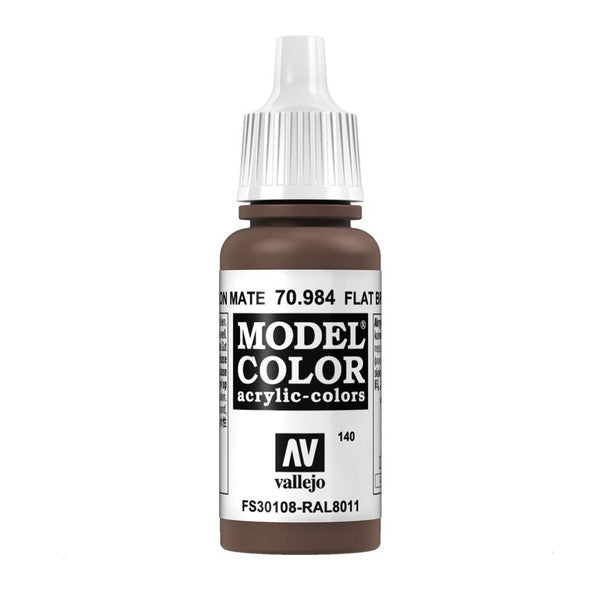 Vallejo Mc Matt Flat Brown Acrylic Paint 18ml