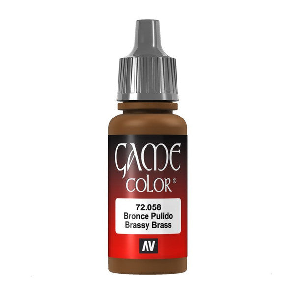 Vallejo Game Color Acrylic Paint Metallic Brassy Brass 18ml