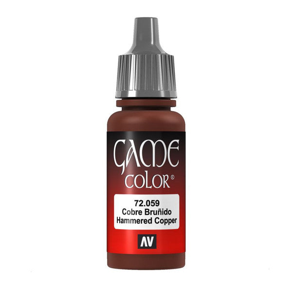 Vallejo Game Color Acrylic Paint Metallic Hammered Copper 18ml Main image