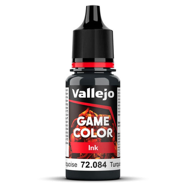Vallejo Game Color Ink Dark Turquoise Acrylic Paint 18ml