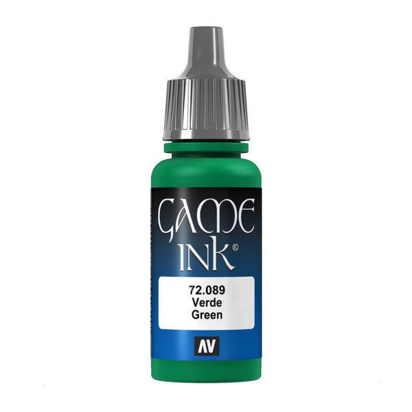 Vallejo Green Ink Satin Finish Acrylic Paint 18ml