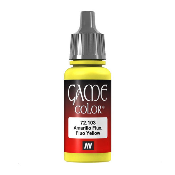 Vallejo Game Color Fluorescent Yellow Acrylic Paint 18ml Main image