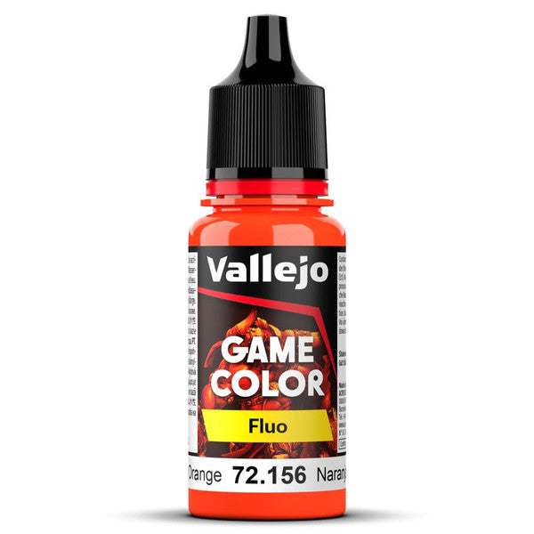 Vallejo ml Smooth Opaque Fluorescent Orange Paint 18ml