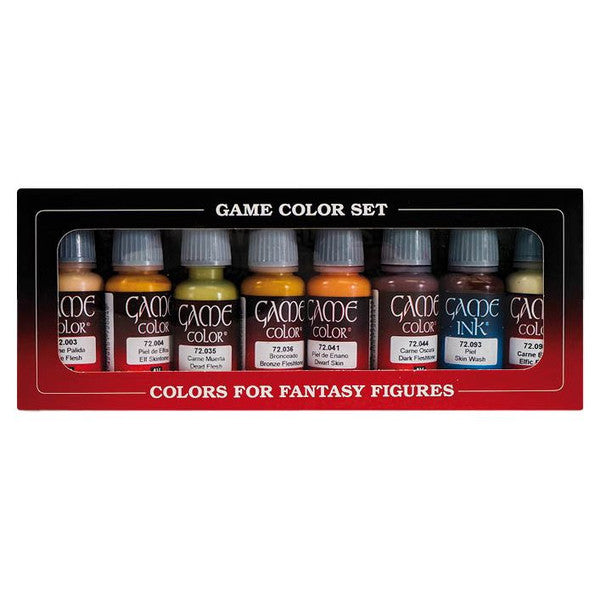 Vallejo Model Color Skin Tones Paint Set 8 Colors