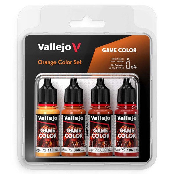 Vallejo Game Color Orange Paint Set 4x18ml