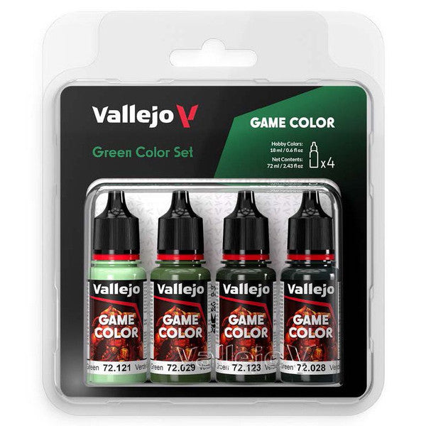 Vallejo Game Color Green Paint Set 4x18ml