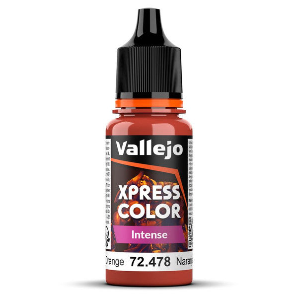 Vallejo Game Color Xpress Intense Matte Miniature Paint Phoenix Orange 18ml