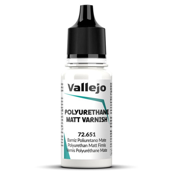 Vallejo Polyurethane Matt Varnish Clear Coat 18ml