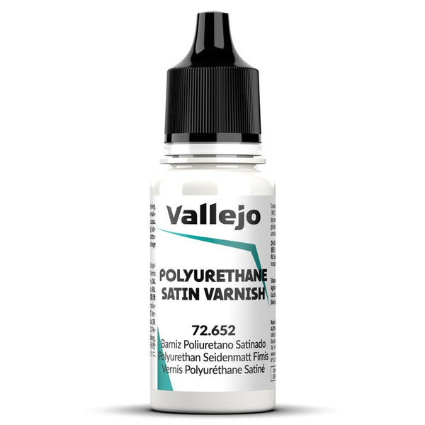 Vallejo Polyurethane Satin Varnish Clear Coat 18ml