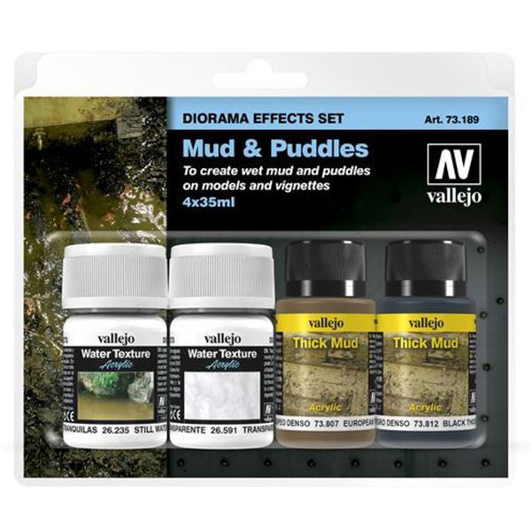 Vallejo Diorama Effects Mud Puddles Pigment Set 4x35ml Main image