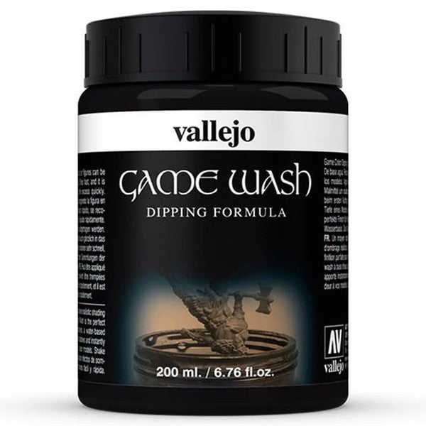 Vallejo Game Color Wash Black Acrylic Paint 200ml Main image