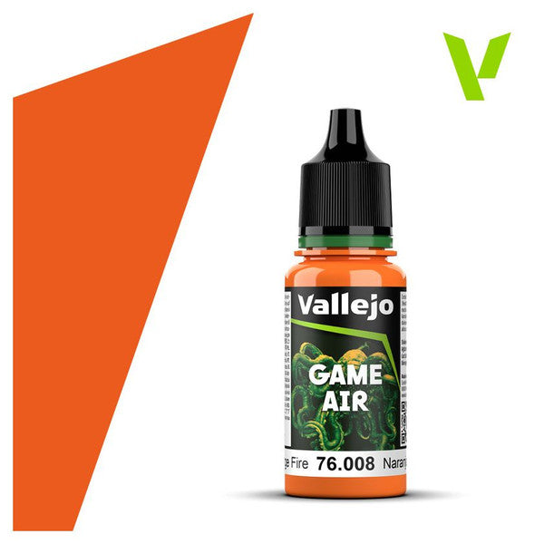 Vallejo Game Air Matt Acrylic Airbrush Paint Orange Fire 18ml