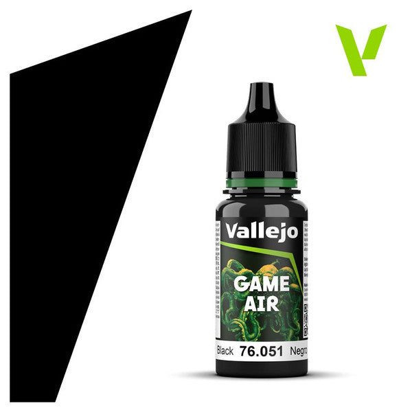 Vallejo Game Air Black Matt Acrylic Paint 18ml
