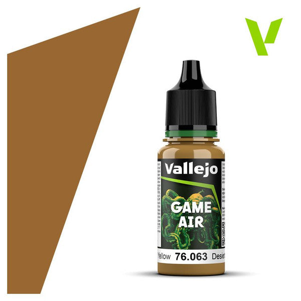 Vallejo Game Air Desert Yellow Matt Acrylic Paint 18ml Main image