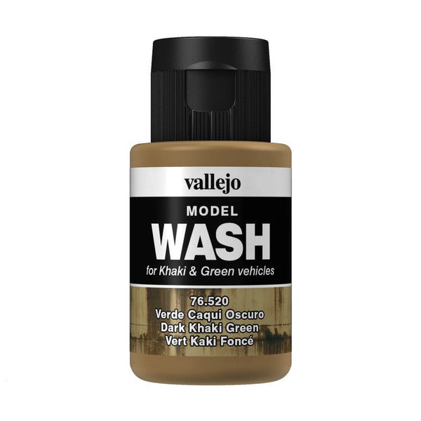 Vallejo Model Wash Dark Khaki Green Water-Based Paint