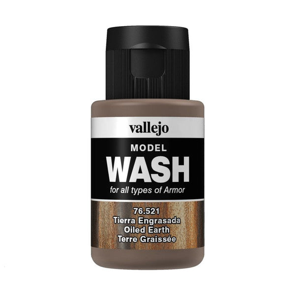 Vallejo Model Wash Oiled Earth Water-Based Paint for Armour