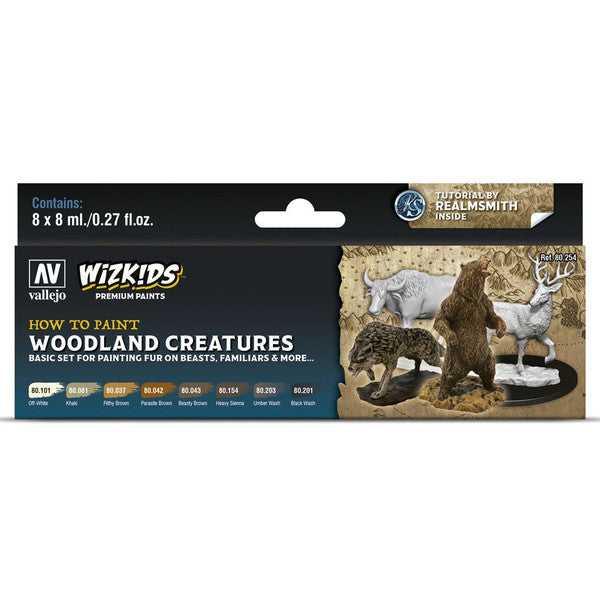 Vallejo Natural Woodland Creatures Modeling Paint Set Main image