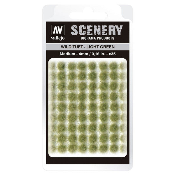 Vallejo Scenery Wild Tuft Light Green Medium Set