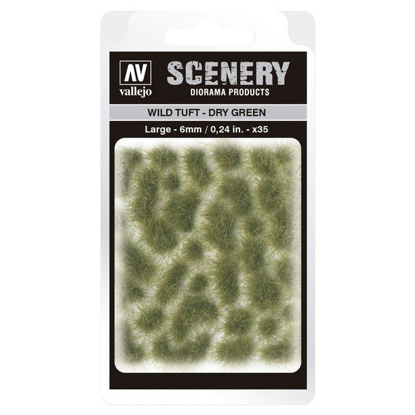 Vallejo Scenery Wild Tuft Dry Green Large 6mm Main image